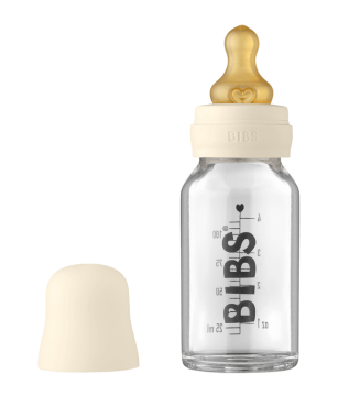 Baby Glass Bottle Complete Set 120ml - Ivory 