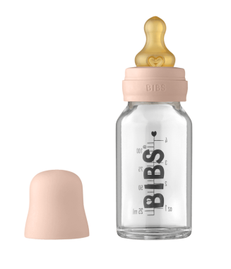 Baby Glass Bottle Complete Set 110ml - Blush