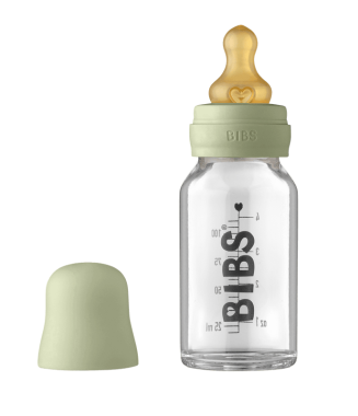 Baby Glass Bottle Complete Set 110ml - Sage 