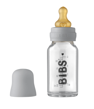 Baby Glass Bottle Complete Set 110ml - Cloud